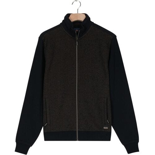 Baileys Vest 2-Tone Jacquard Sweat Full Zip Camel / male