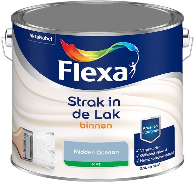Flexa - Strak In De Lak Binnenlak Mat - Midden Oceaan - Mengverf - 2,5 L
