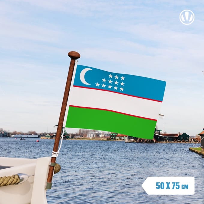 Vlag Oezbekistan 50x75cm