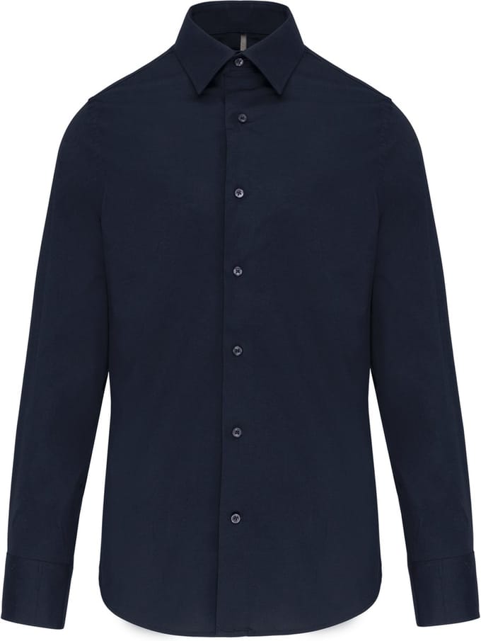 Kariban Heren stretch overhemd lange mouwen K529 - Navy - XL