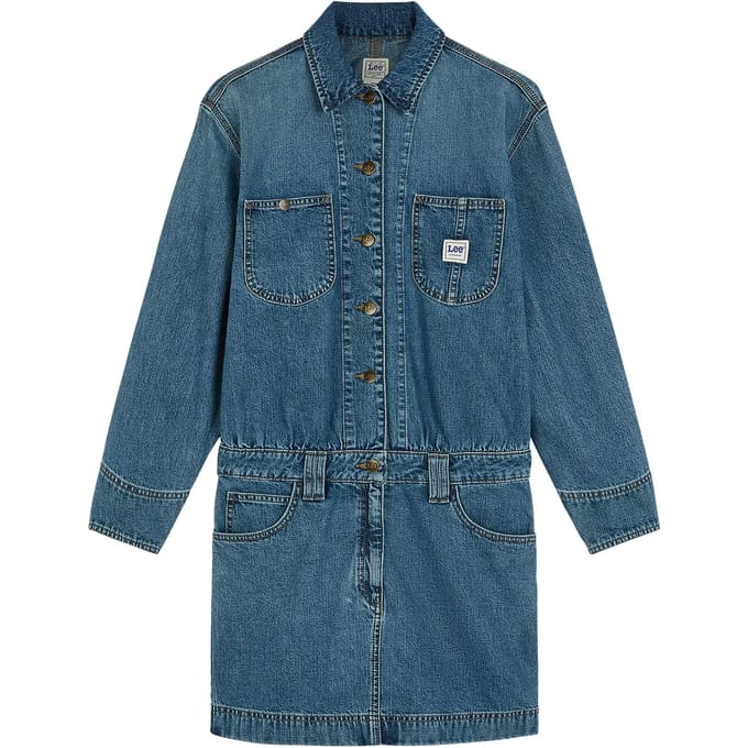 Jeanshemd jurk met lange mouwen voor dames Lee