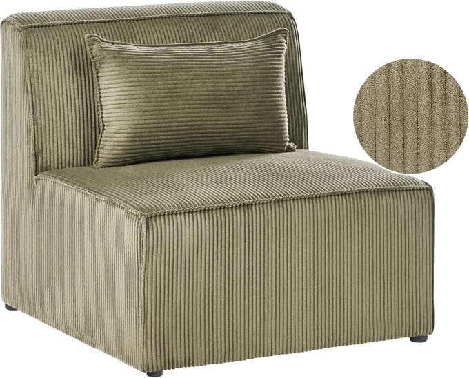 LEMVIG - Fauteuil - Groen - Corduroy