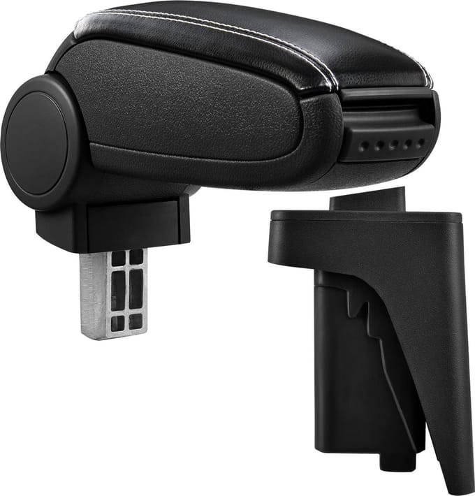 Armsteun Audi A3 S3 8P 2004-10 kunstleer zwart wit stiksel