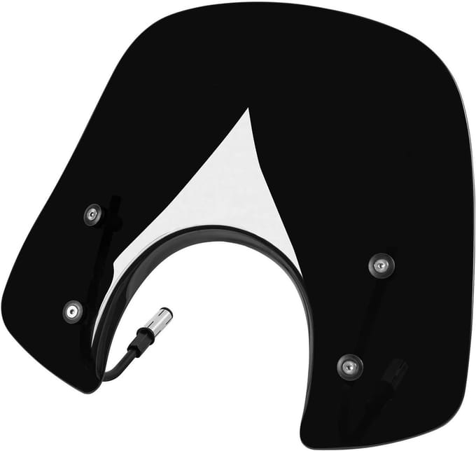 Motorfiets Windscherm - Lucht Deflector - Wind Bescherming - Verbeterde Lengte - 1x1x1 cm - Gerookt