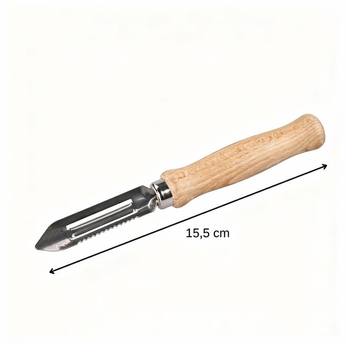Groenteschiller type dunschiller 16 cm Fackelmann Wood Edition