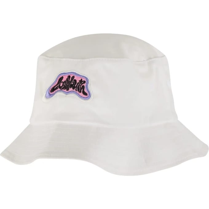 Lost Youth Hut Bucket Hat Sunny Side Up LY393 White