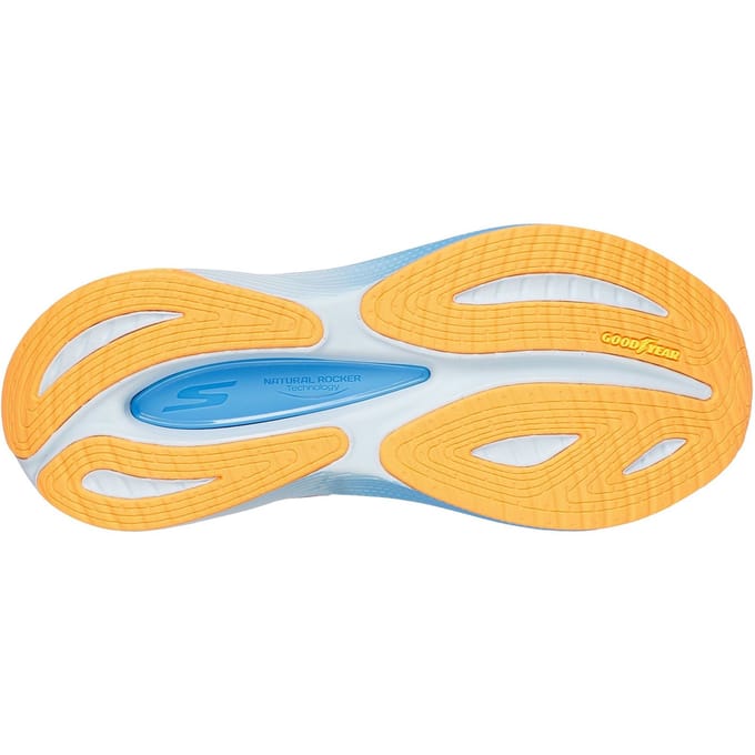 Skechers Performance Max Cushioning Propulsion Textiele Damessneakers Wit/Oranje