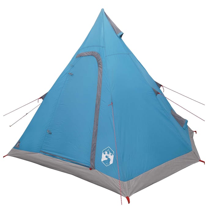 vidaXL - 3-persoons - Blauw - 185T - Polyester - met - PU - Coating