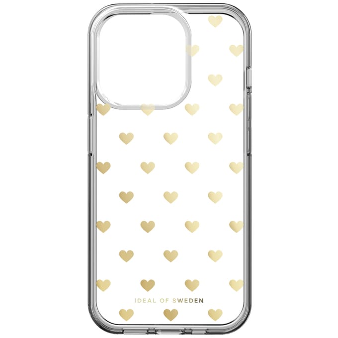 iDeal of Sweden Clear Case MagSafe voor de Apple iPhone 15 Pro - Golden Hearts