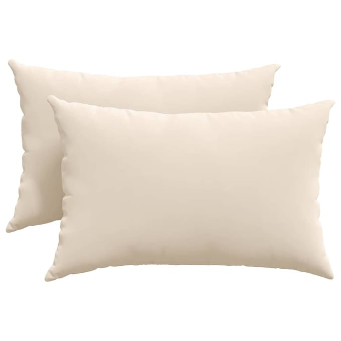 vidaXL Sofa Kussens 2 st Stof Beige 60 x 40 cm