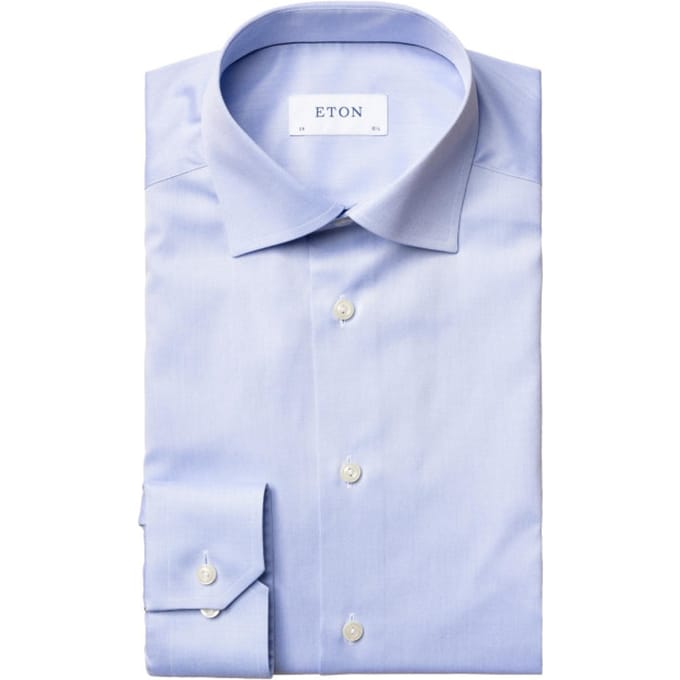 Eton  Lange Mouw Overhemden Blauw 3000 79311 21