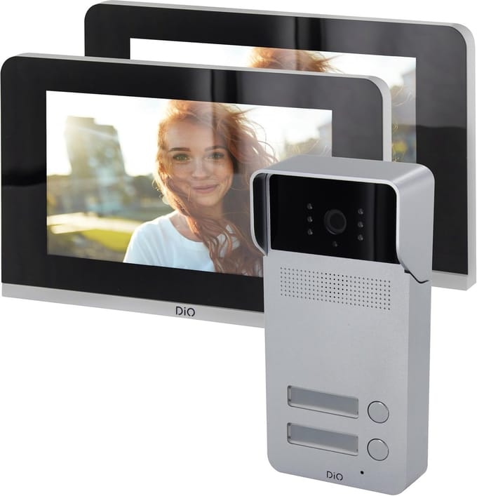 Videofoon Kit - Appartement Intercom - Bezoekers Ontvangen - 2 Draads Installatie - 7 Inch Scherm