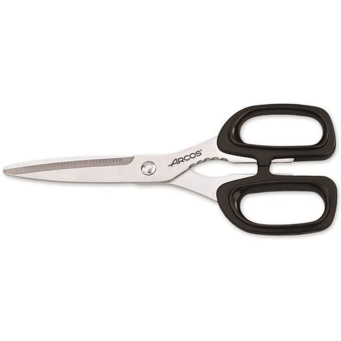 Ciseaux de cuisine Arcos 185301 en acier inoxydable et manche 200 mm en polypropylène sous blister.