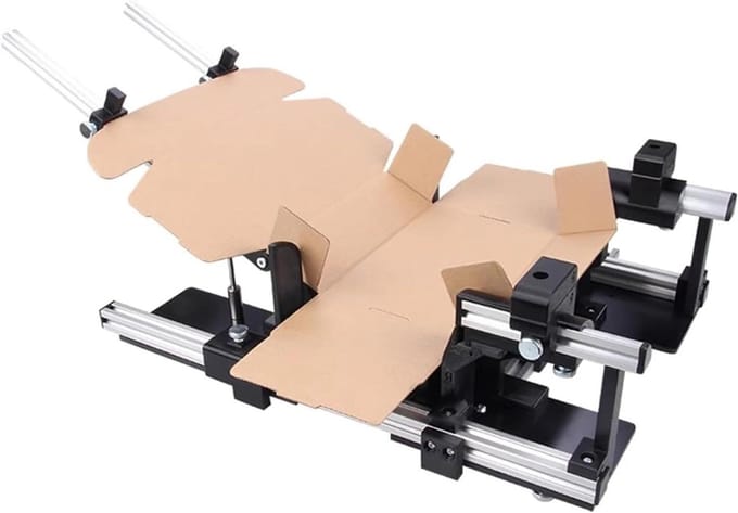 Doosvouw Tool - Kartonhouder Vouwmachine - Verzenddozen Vouwen - Verstelbare Klem - 25 x 25 cm - Aluminium