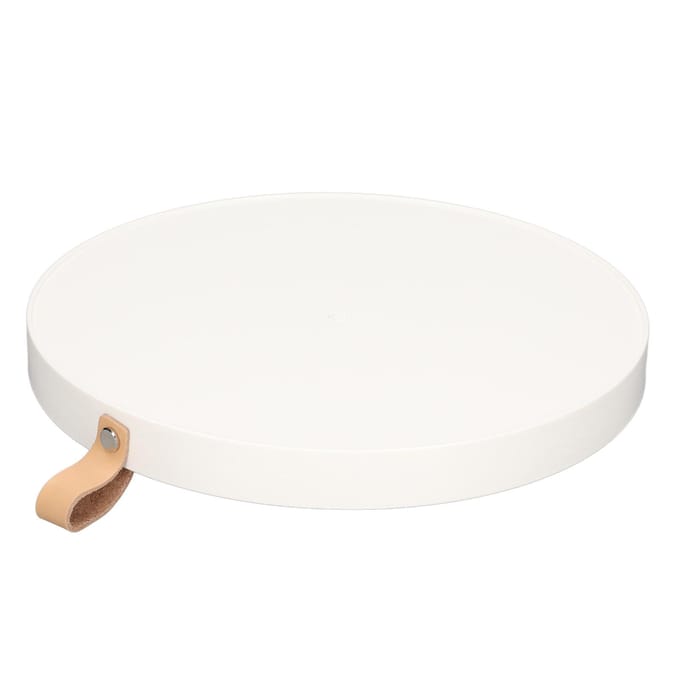 Sieradenschaal Wit Eenvoudige Ronde Stijl Waterdicht ABS Elegant Multifunctioneel Kaptafelbakje voor Sieraden white