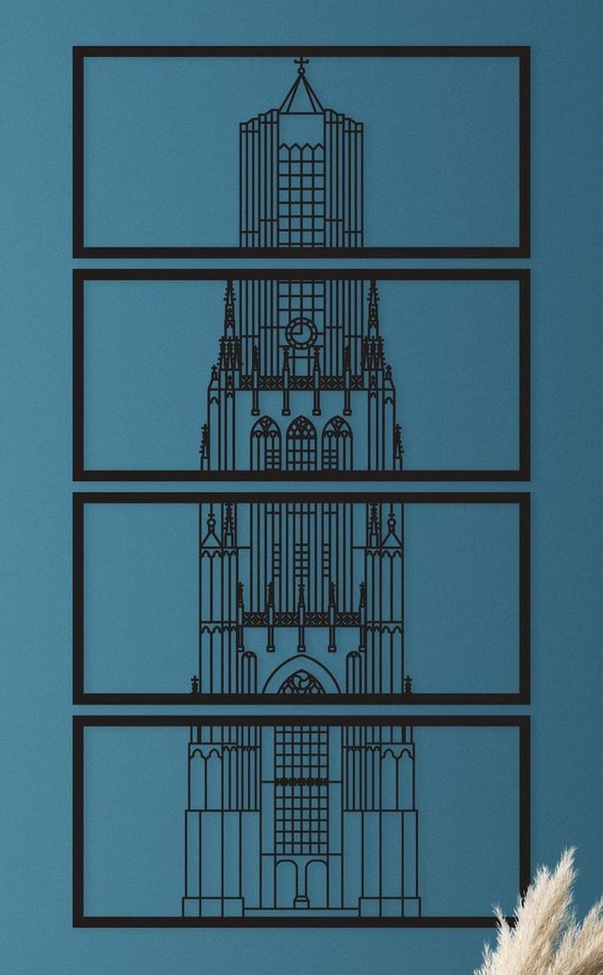 Wanddecoratie | Eusebiuskerk Arnhem - L (50x95cm)