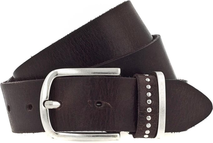 b.belt Leren Riem Cleo Belt W75 Dunkel Braun Bruine