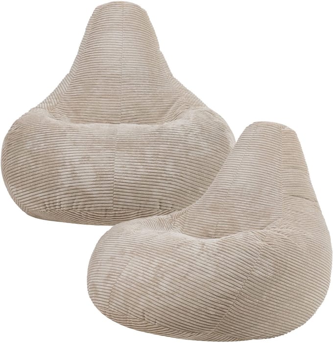 icon - Dalton Zitzak Fauteuil - Set van 2 - Gaming - Ribfluweel - Beige