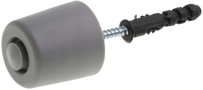 Deurstopper - Stootrand - Rubber - Grijs - Deurbumper - Deurbuffer - Binnen - Boren - Vloer of Muur