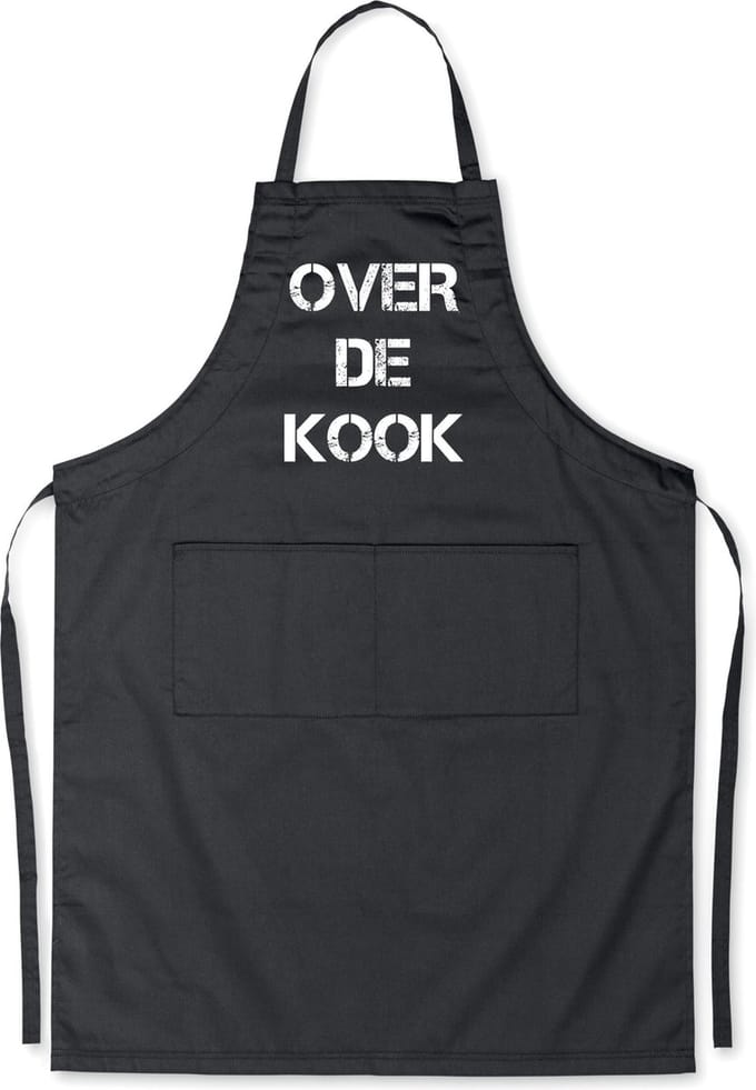 Benza Schort Over de kook - Grappige/Leuke/Mooie/Luxe Keukenschort - Zwart