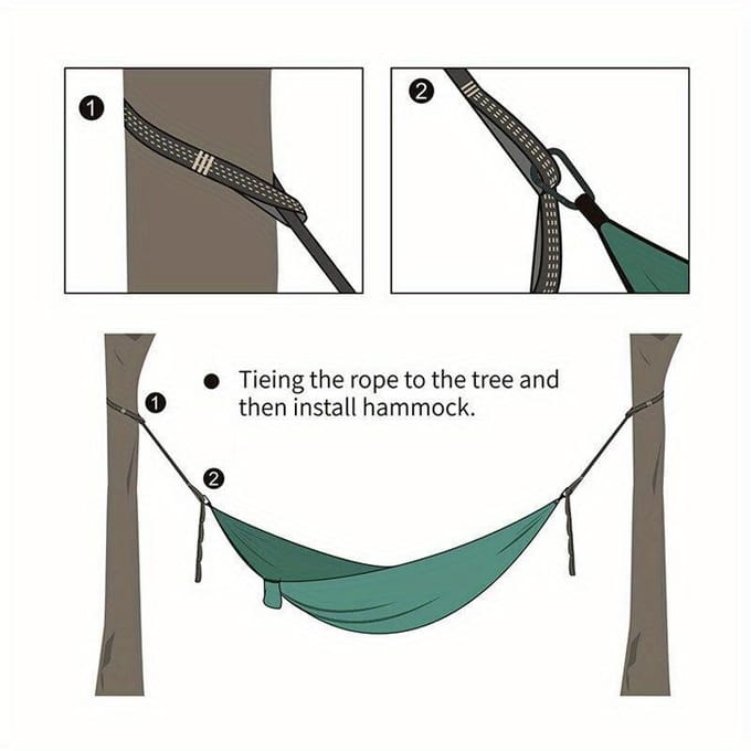 2 stuks extra sterke hangmatriemen, verstevigde ophangriemen voor aan een boom, voor veiligheid en comfort tijdens het kamperen in de buitenlucht, met een hoog draagvermogen. 2pcs oranje