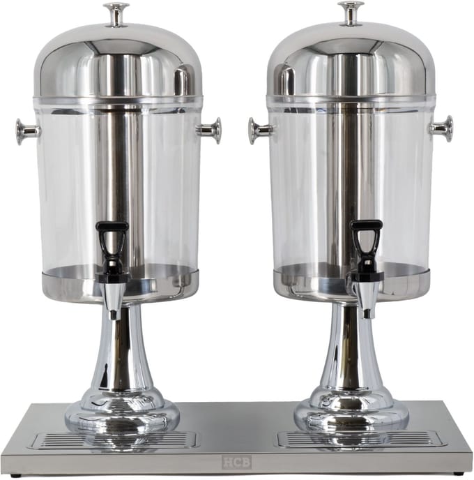 HCB® - HCB Sapdispenser RVS / INOX – 2 x 8 liter – Horeca - 5 kg - 3484