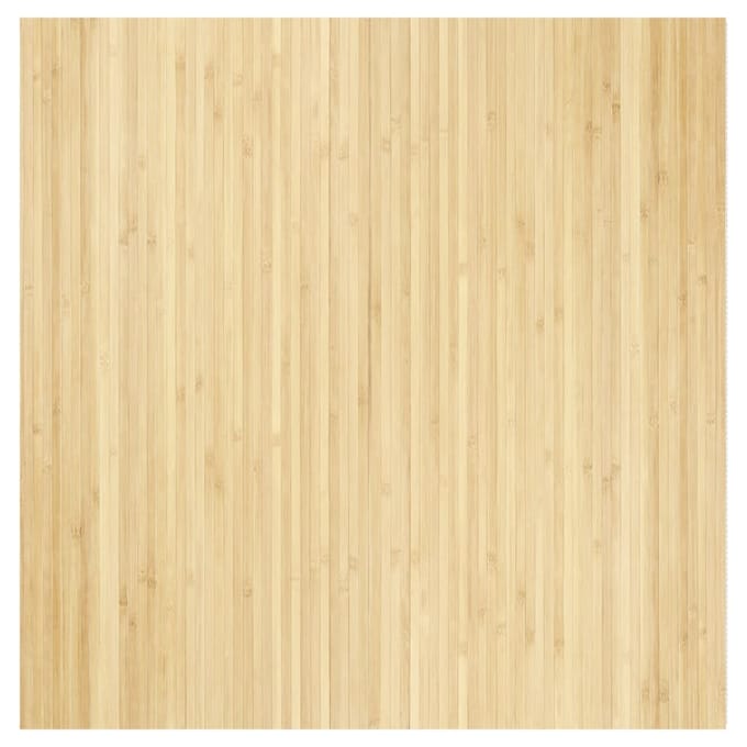 vidaXL - Vloerkleed - rechthoekig - 100x100 - cm - bamboe - lichtnaturel