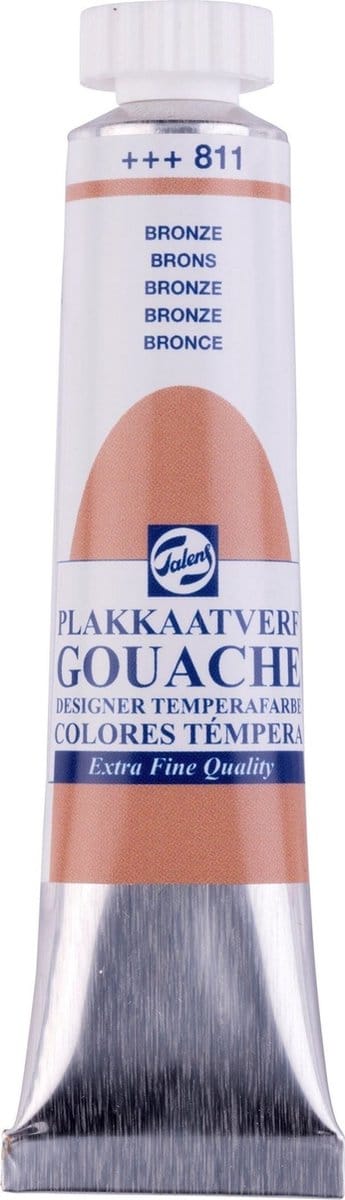 Plakkaatverf - 811 Brons - Gouache extra fine - Talens - 20 ml