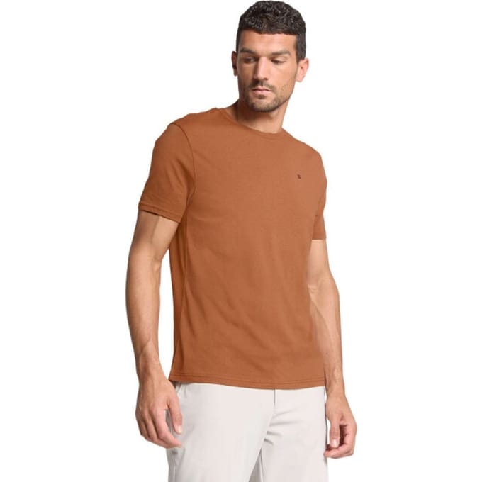 No Excess T-shirt Crewneck Solid Basic Caramel Größe: XXL | Basic T-Shirts Outlet | Herren | Braun
