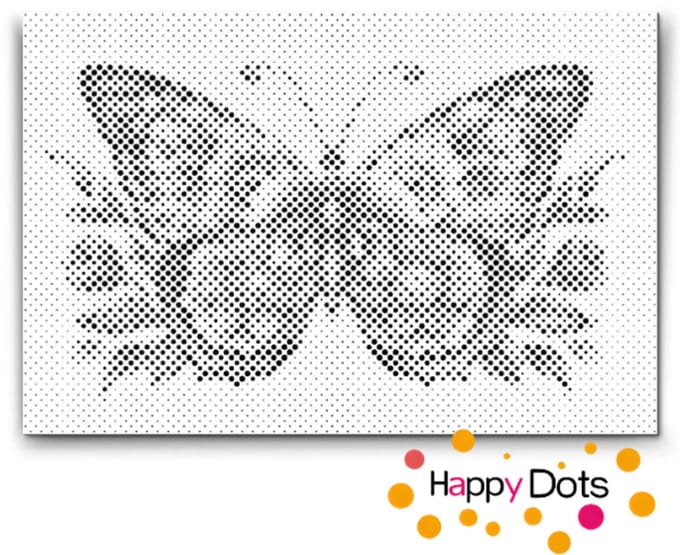 HappyDots DOT Painting Vlinders 19 – 20x30 cm – Zwart