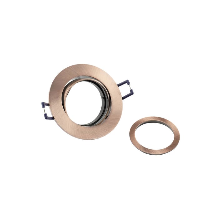 Deko-Light Samsola plafond inbouwlamp, koperkleurig, Ø 8 cm, metaal