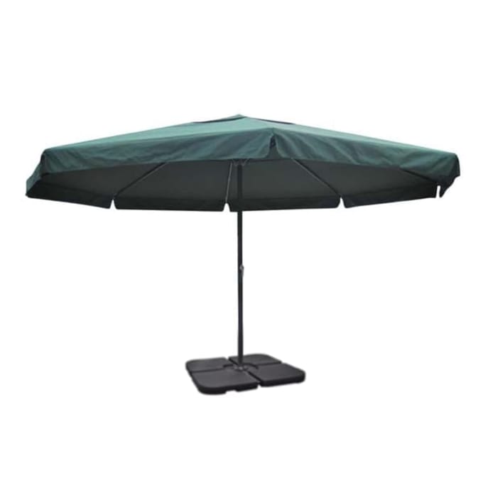 vidaXL - Parasol - met - draagbare - voet - aluminium - (groen)