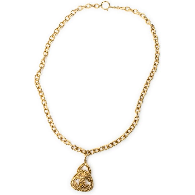 CC Rope Triangle Pendant Necklace   Ketting