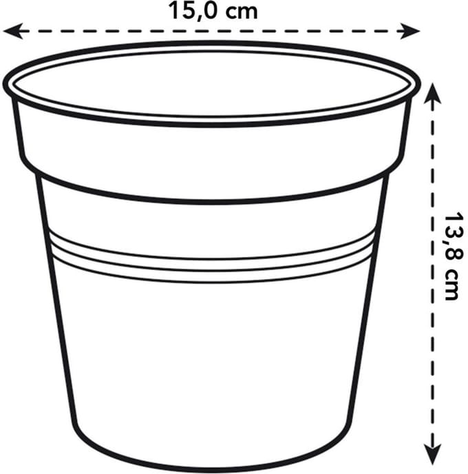 Elho Green Basics Grow Pot 17cm | Set van 20 Kweekpotten - Living Black