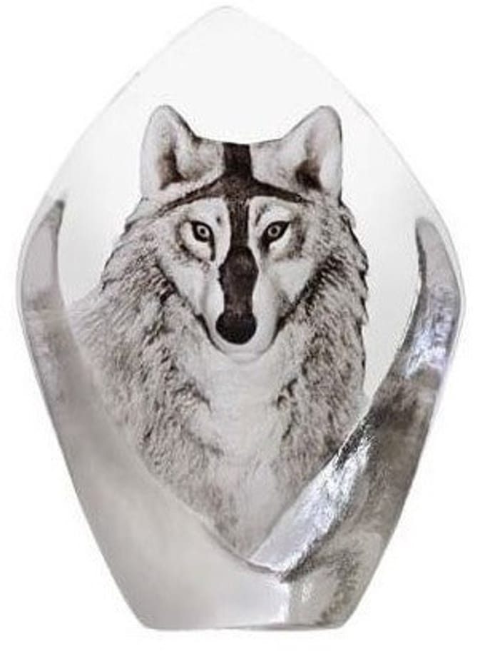 Mats Jonasson Wolf Glas Zweden - Helder, Grijs - Voor Binnen - Staand