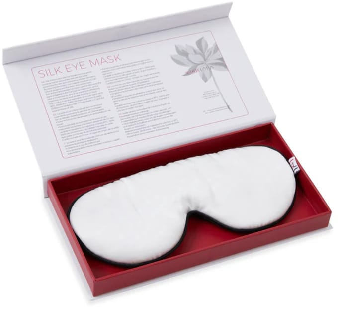 White Lotus 100% Pure Silk Slaapmasker White