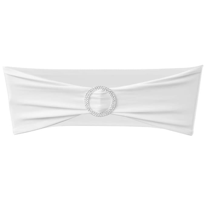 vidaXL - Decoratief - stoellint - met - een - diamant - 25 - stuks - (wit)