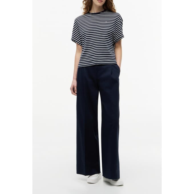 Tommy Hilfiger Cody Regular Batwing C-neck Breton Stripe Dark Night/ecru Größe: M | Hemden Outlet | Damen | Schwarz