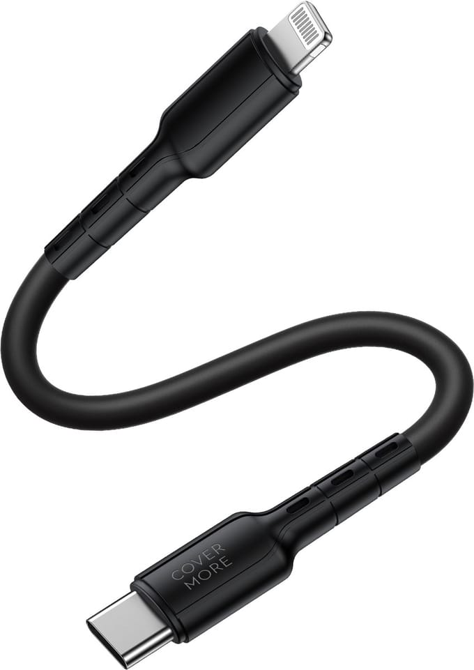Oplaadkabel geschikt voor iPhone - Usb-c naar Lightning kabel - Snellader - Kort - Zwart