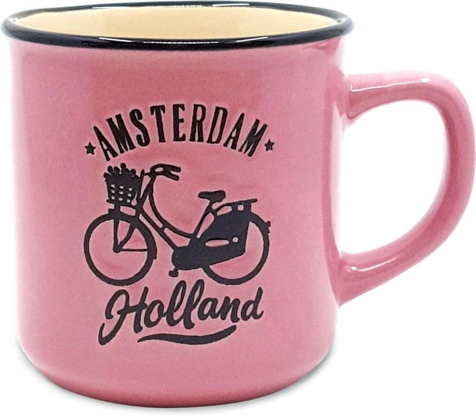 Campmug beker - Amsterdam - Klein - Roze