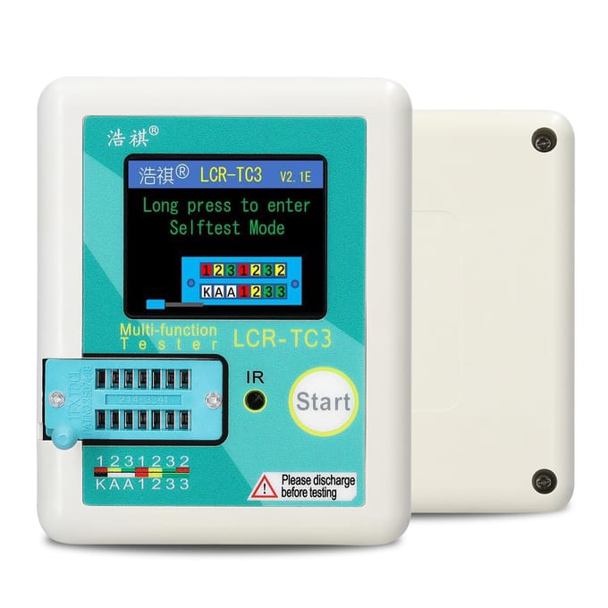 Multifunctionele transistortester Zenerdiodetester Spanningsregelaar Diode NPN PNP Bipolair veelkleurig