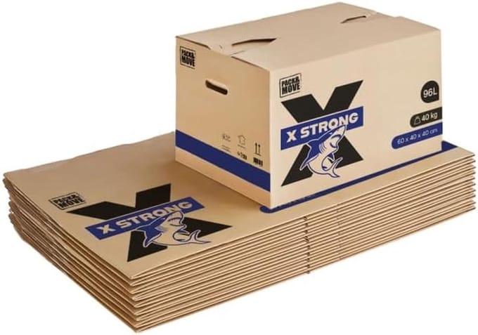 10 Extra Sterke Verhuisdozen Groot Formaat 60x40x40 cm Draagkracht 40 kg