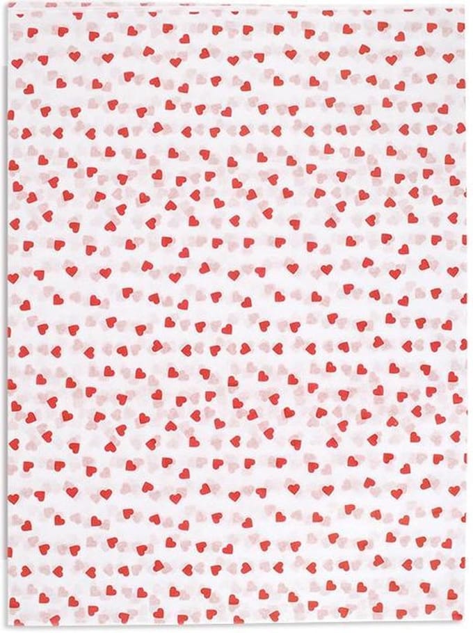 Rode hartjes - Wit Vloeipapier - 50 x 76 cm - 100 stuks - Valentijn