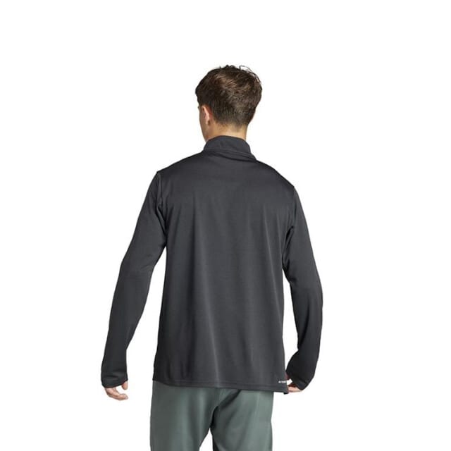 adidas Performance Train Essentials Training Longsleeve met Korte Rits - Heren - Zwart- L