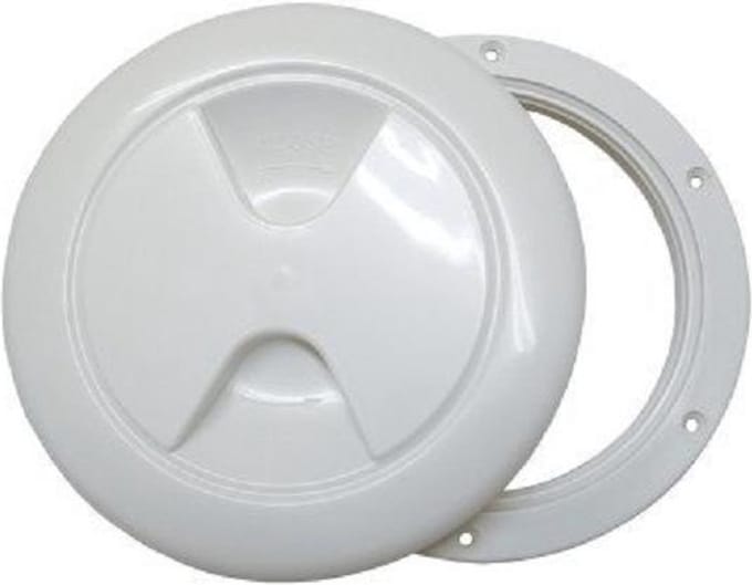 Ronde witte inspectiedeksels boot - wit - Gat diameter 138mm