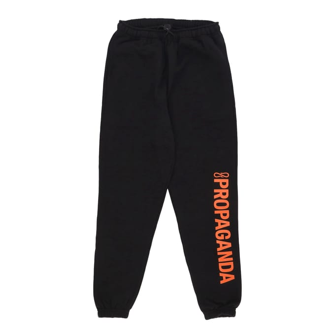 Heren joggingbroek trainingspak logo verticale joggingbroek zwart