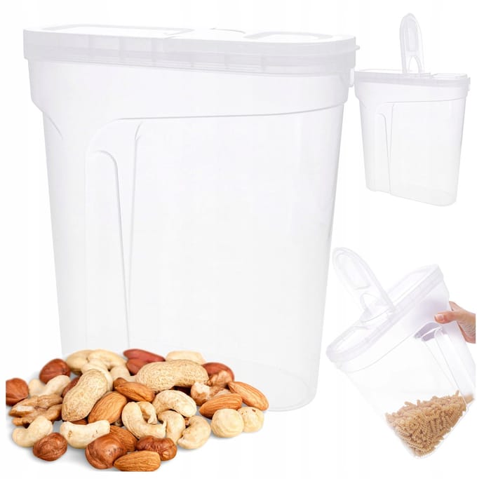 Voorraad container Keuken 4L Transparant voor Droge Products