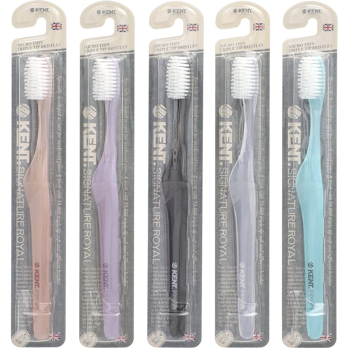 Brosse à dents Signature Royal, édition blanche, ultra douce, lot de 5 gray
