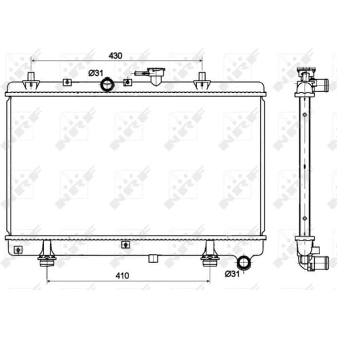 Radiator, motorkoeling NRF 53121