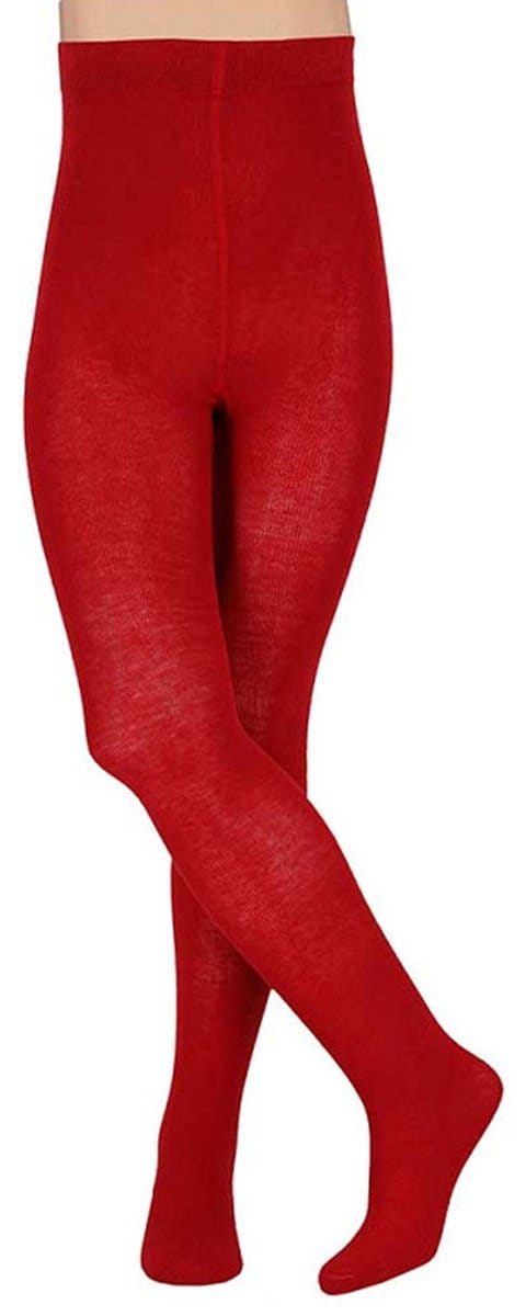 Carnaval verkleed panty voor kinderen - Maillot - rood - katoen/polyester 140/146